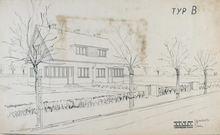 Bild 27 zu Objekt, Architekturzeichnungen, um 1931-33, Bruhn, Emil, 148A 120