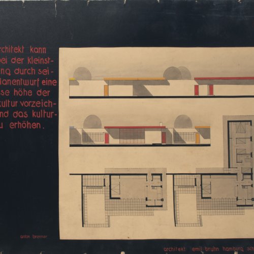 Architectural designs and collages, 1932/33