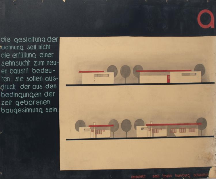Bild 2 zu Objekt, Architekturentw&uuml;rfe und Collagen, 1932/33, Bruhn, Emil, 148A 121