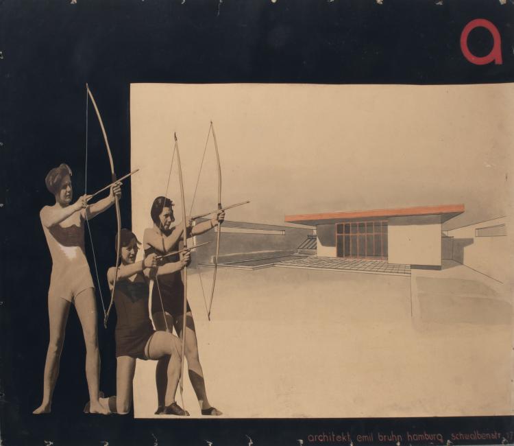 Bild 4 zu Objekt, Architekturentw&uuml;rfe und Collagen, 1932/33, Bruhn, Emil, 148A 121