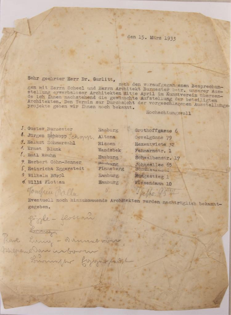 Bild 8 zu Objekt, Architekturentw&uuml;rfe und Collagen, 1932/33, Bruhn, Emil, 148A 121