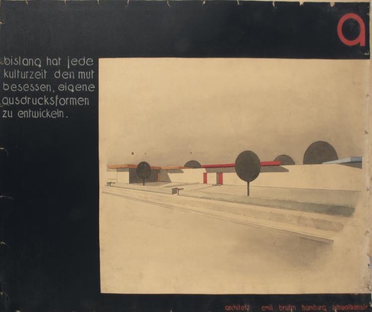 Bild 12 zu Objekt, Architekturentw&uuml;rfe und Collagen, 1932/33, Bruhn, Emil, 148A 121