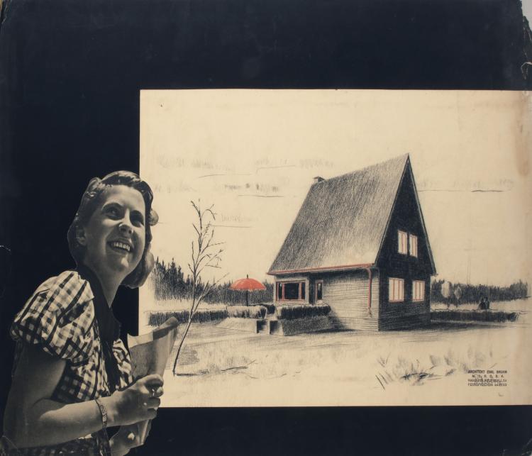 Bild 13 zu Objekt, Architekturentw&uuml;rfe und Collagen, 1932/33, Bruhn, Emil, 148A 121