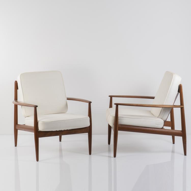 Bild 1 zu Objekt, 2 '128' armchairs, c. 1963, Grete Jalk, France & Daverkosen, Kopenhagen, 149B 375