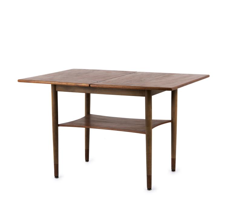 Hauptbild zu Objekt, Ausklappbarer Beistelltisch, 1950er Jahre, France & Son, Kopenhagen (zugeschrieben), 148A 233