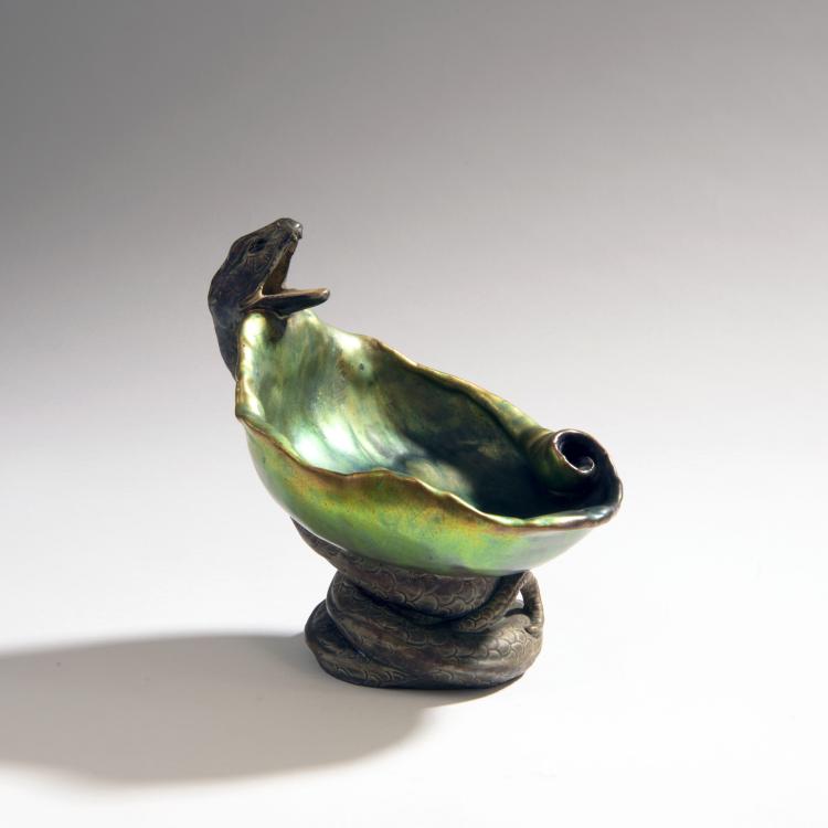 Bild 3 zu Objekt, Bowl with snake, 1900-1918, Zsolnay, Vilmos, P&eacute;cs, 150B 583