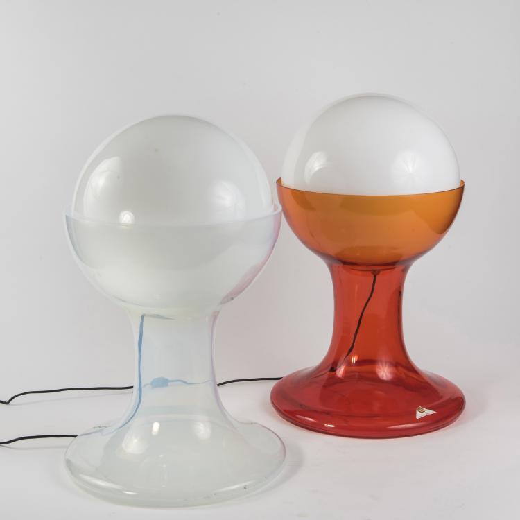 Bild 1 zu Objekt, Two 'LT 216' table lights, 1968, Carlo Nason, Mazzega, A.V., Murano, 149A 170