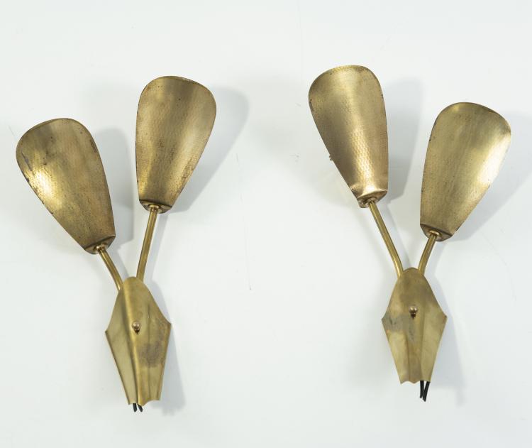 Hauptbild zu Objekt, 2 wall lights, c. 1953, Italien, 149A 33