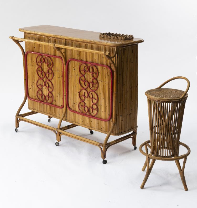 Bild 1 zu Objekt, Bar and bar stool, 1950s, Pierantonio Bonacina (attributed), Bonacina, Vittorio, Como (zugeschrieben), 149A 86