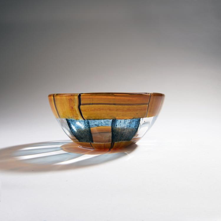 Hauptbild zu Objekt, 'Tessere ambra e blu' bowl, 1956, Ercole Barovier, Barovier & Toso, Murano, 149C 633