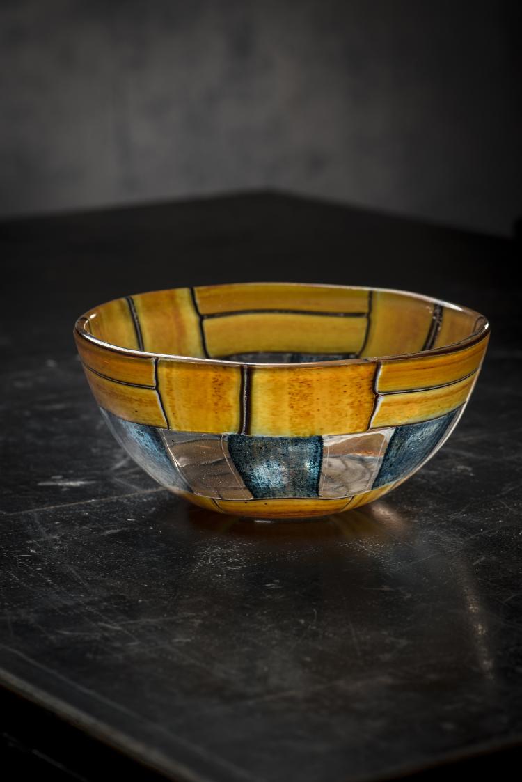 Bild 1 zu Objekt, 'Tessere ambra e blu' bowl, 1956, Ercole Barovier, Barovier & Toso, Murano, 149C 633