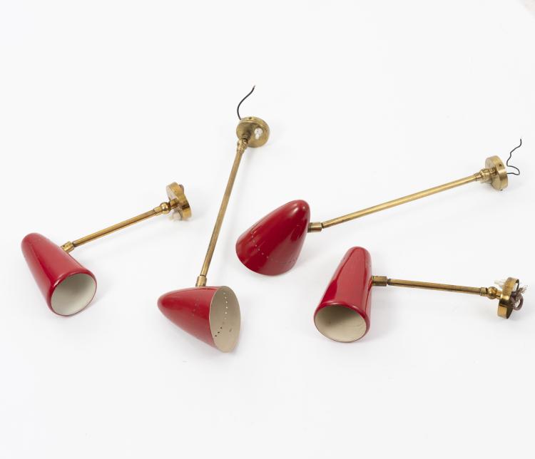 Bild 1 zu Objekt, 4 wall lights, 1950s, Stilnovo, Mailand (zugeschrieben), 149A 63
