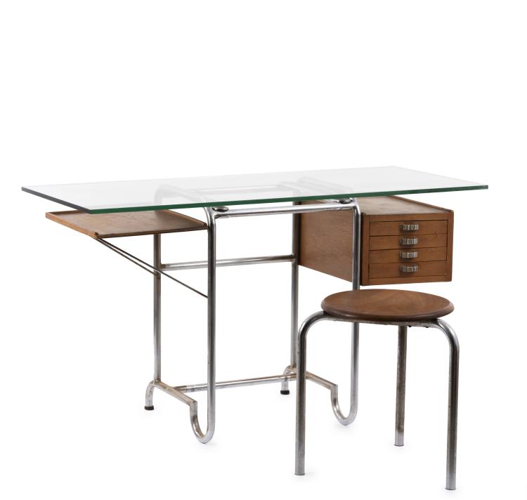 Hauptbild zu Objekt, Desk and stool, 1930s, Italien, 149A 7