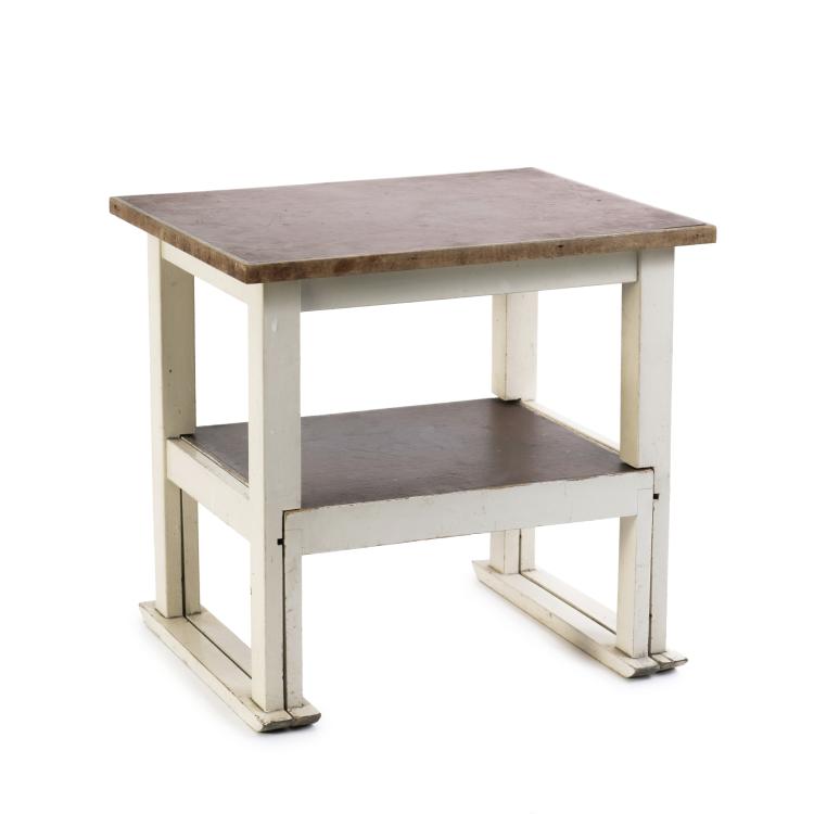 Hauptbild zu Objekt, Kindertisch mit Hocker  / Tritt, 1920/30er Jahre, Ernst May (zugeschrieben), 149B 278