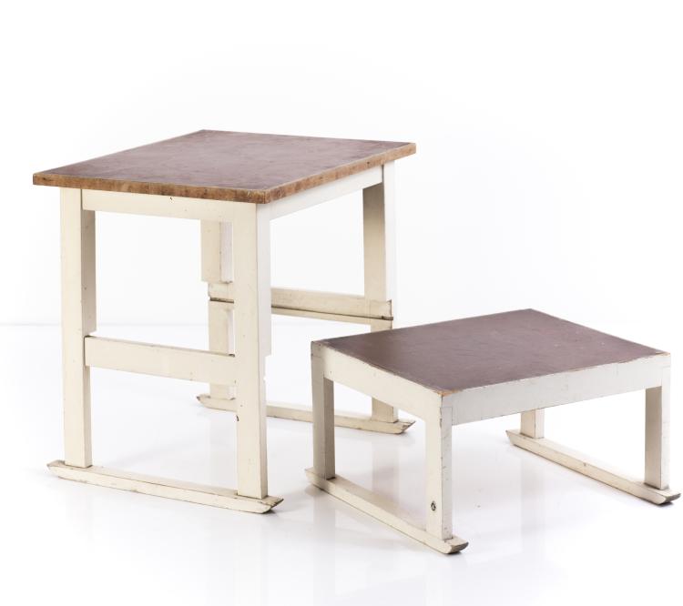 Bild 1 zu Objekt, Kindertisch mit Hocker  / Tritt, 1920/30er Jahre, Ernst May (zugeschrieben), 149B 278