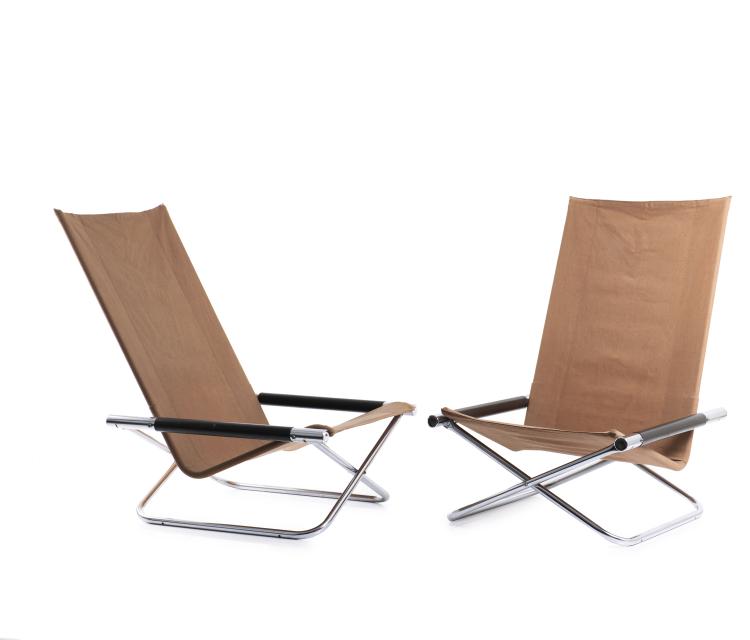 Hauptbild zu Objekt, Zwei Klappst&uuml;hle 'NY chair', 1958, Takeshi Nii, Japan, 149B 355