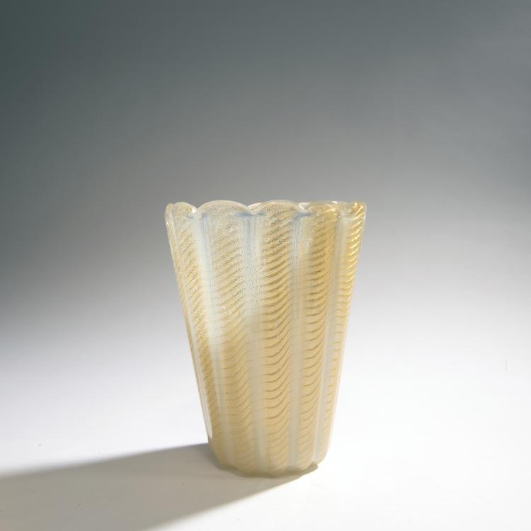 Hauptbild zu Objekt, 'Cordonato oro' vase, 1950, Ercole Barovier, Barovier & Toso, Murano, 149C 623
