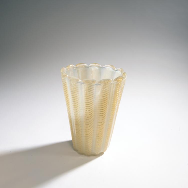Bild 1 zu Objekt, 'Cordonato oro' vase, 1950, Ercole Barovier, Barovier & Toso, Murano, 149C 623
