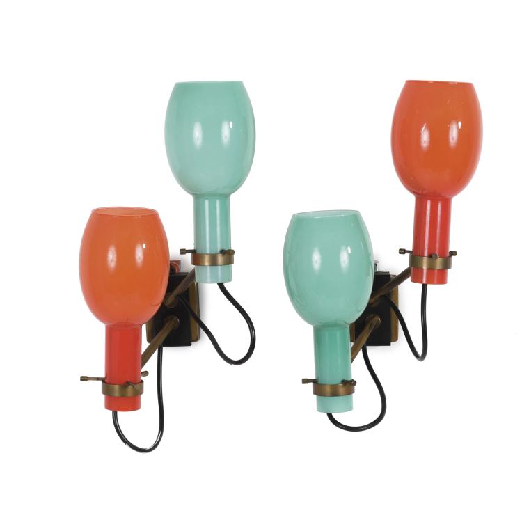 Hauptbild zu Objekt, 2 sconces, c1950, Stilnovo, Mailand, 149A 47