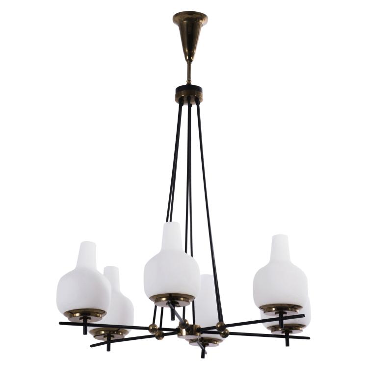 Hauptbild zu Objekt, Ceiling light, c. 1955, Stilnovo, Mailand (zugeschrieben), 149A 39