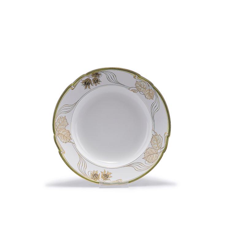 Hauptbild zu Objekt, 'Hazel' soup plate, 1903, Adolf Flad (prrobably), Berlin, KPM, 150B 507