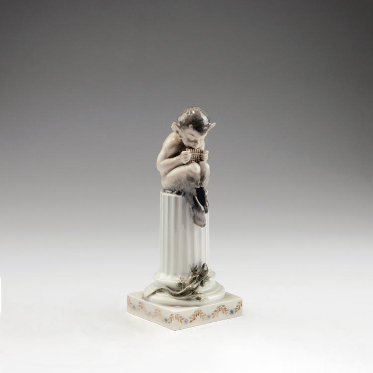 Hauptbild zu Objekt, Pan mit Eidechse, um 1900, Kopenhagen, KPM, 150B 587
