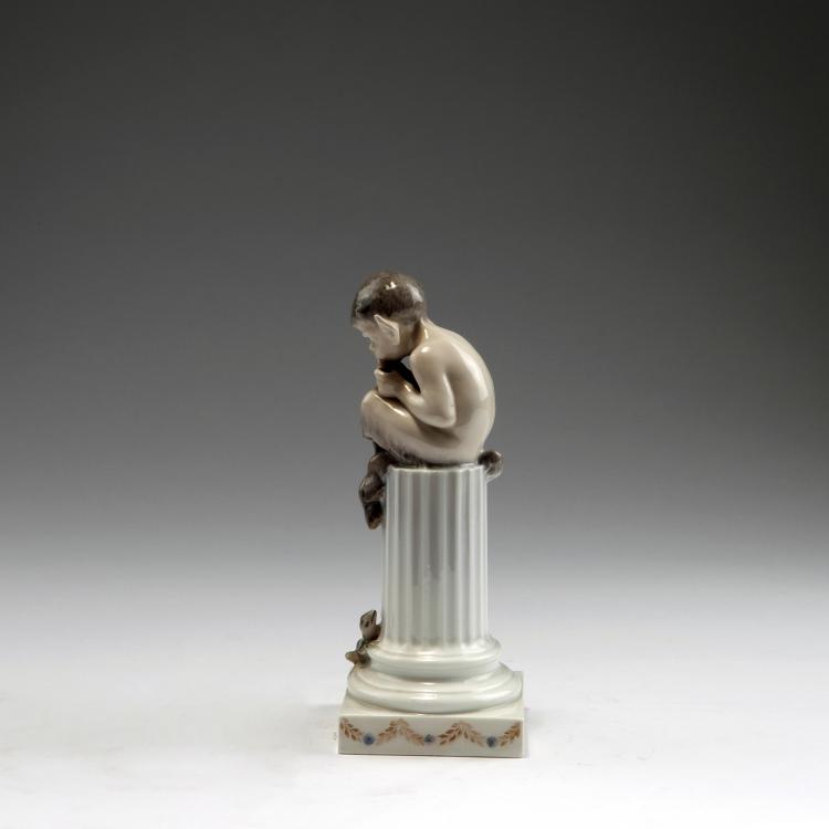 Bild 1 zu Objekt, Pan mit Eidechse, um 1900, Kopenhagen, KPM, 150B 587