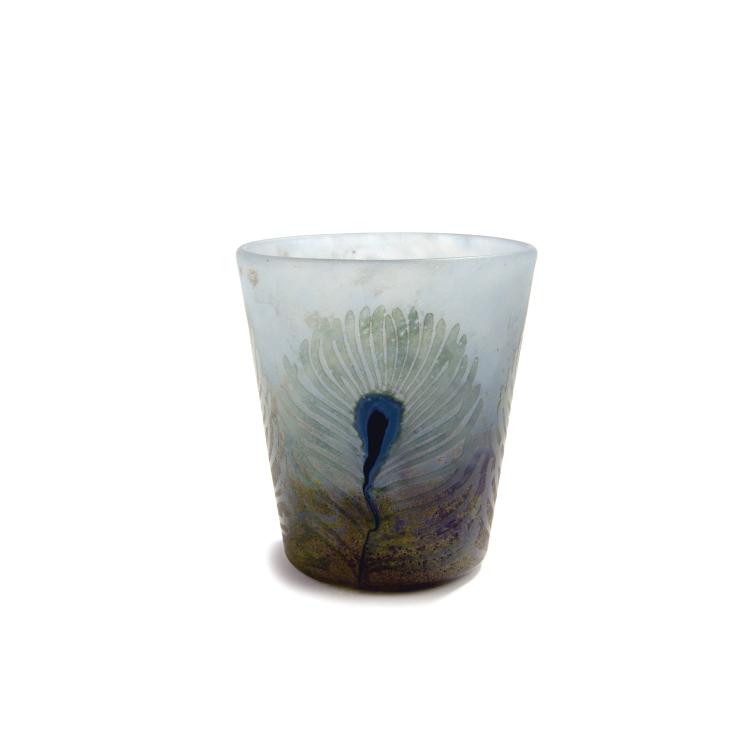 Hauptbild zu Objekt, Vase 'Plumes de Paon', um 1910, Daum Fr&egrave;res, Nancy, 150B 151