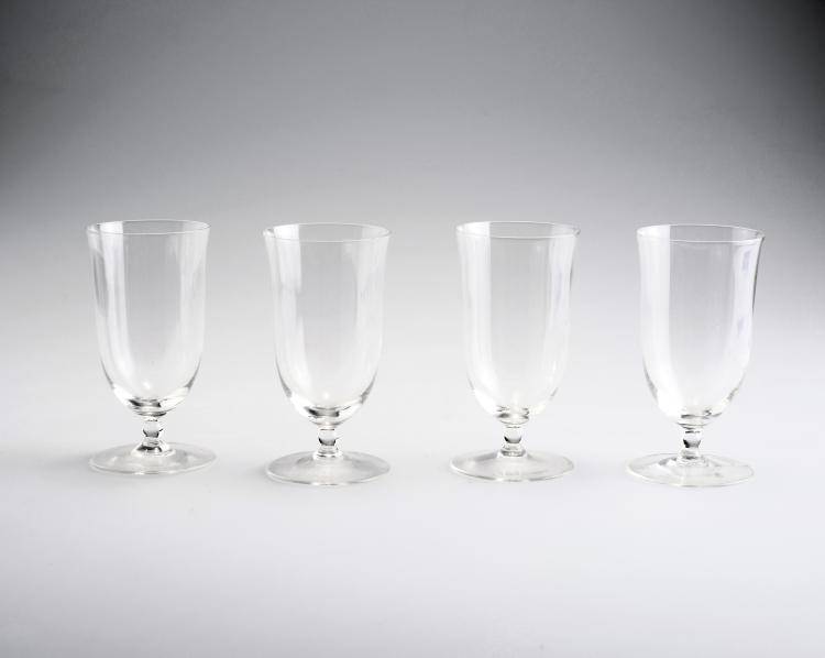 Hauptbild zu Objekt, Vier Wassergl&auml;ser, um 1920, Josef Hoffmann, Hoffmann, Josef, 150B 280