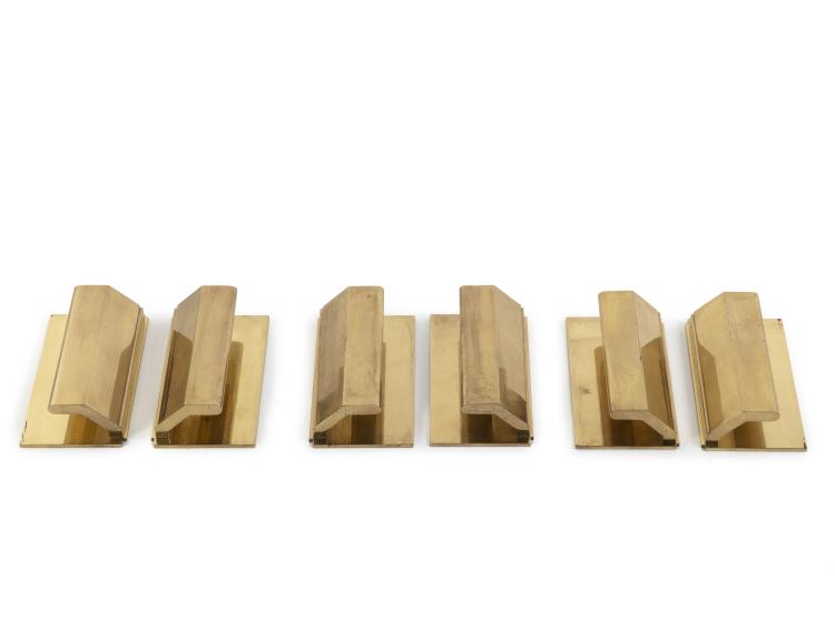 Hauptbild zu Objekt, 6 door handles, 1980s, Italien, 149A 256