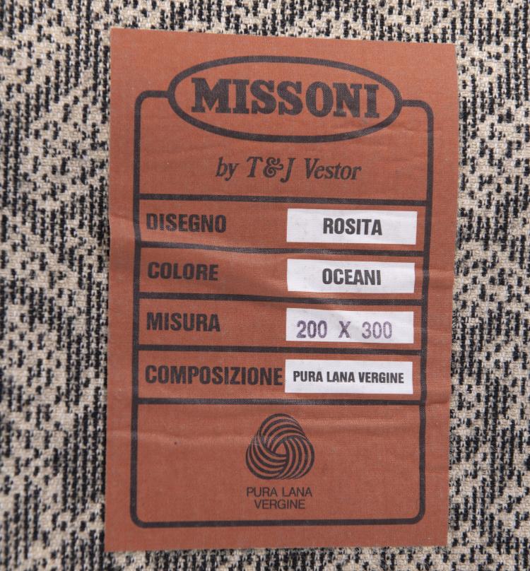 Bild 1 zu Objekt, 'Rosita' carpet, 1980s, Ottavio Missoni, Vestor, T. & J., Golasecca; Missoni, Mailand, 149A 253