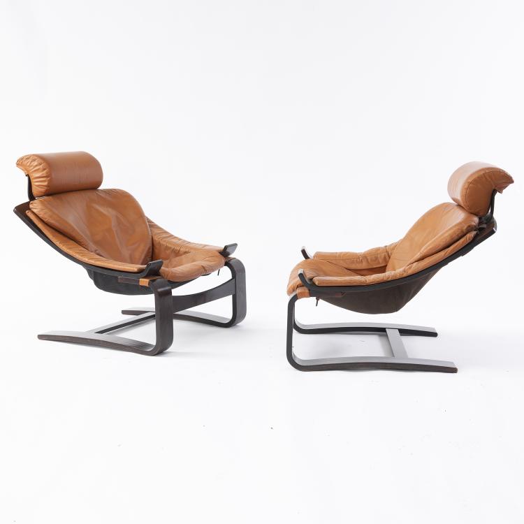 Bild 2 zu Objekt, Set of two 'Kroken' lounge chairs, 1973, Ake Fribyter, Nelo M&ouml;bel, Schweden, 152B 562