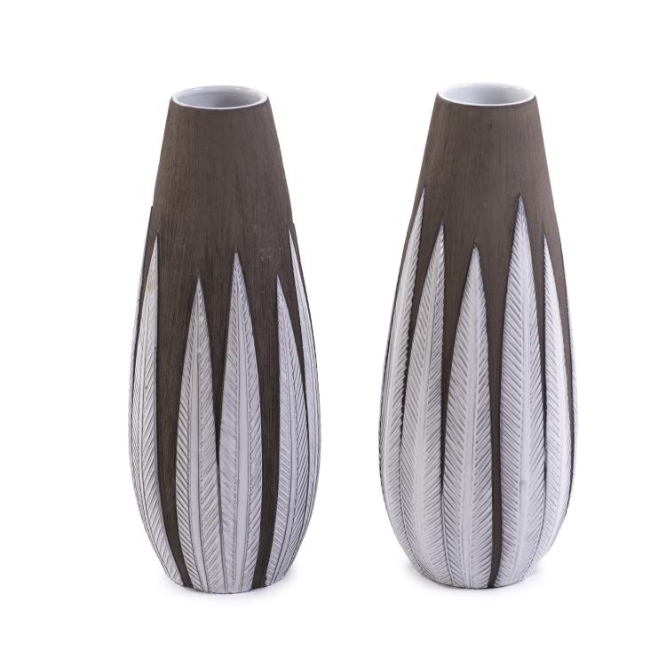 Hauptbild zu Objekt, Zwei gro&szlig;e Vasen 'Paprika', 1952, Anna-Lisa Thomson, Upsala, Ekeby, 149B 408