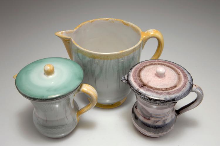 Bild 1 zu Objekt, Drei Saftkr&uuml;ge, um 1928, Werner Burri, Velten-Vordamm, Steingutfabriken, 149B 404