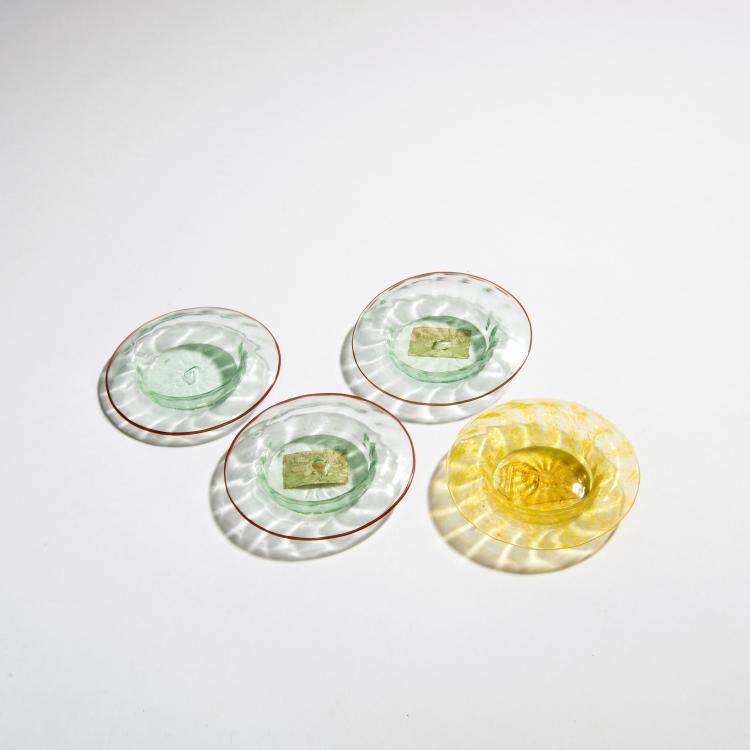 Hauptbild zu Objekt, Four small plates, c. 1930, Ercole Barovier, Barovier & C., Vetreria Artistica, Murano, 149C 609