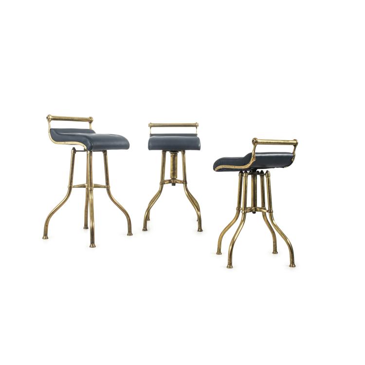 Hauptbild zu Objekt, Three barstools, c. 1895, England, 149B 274