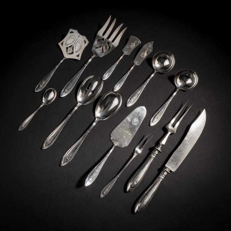 Hauptbild zu Objekt, 13 Vorlegeteile '8200', um 1904, Peter Behrens, Bahner, Franz, D&uuml;sseldorf, 150B 449