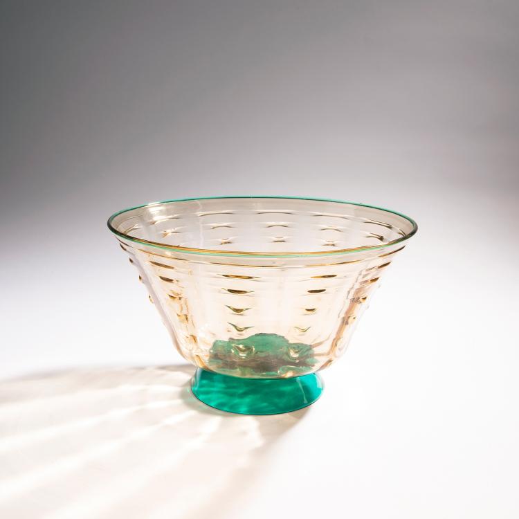 Bild 1 zu Objekt, Large 'Trasparento' bowl, c. 1927, Carlo Scarpa (attributed), Cappellin, M.V.M., Murano, 152C 609