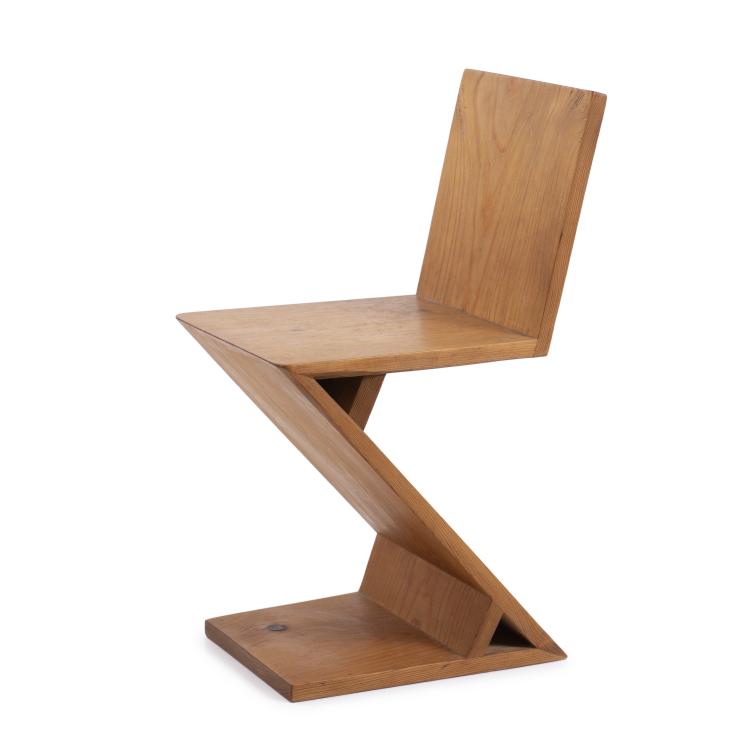 Hauptbild zu Objekt, Kinderstuhl 'ZigZag', 1932-34, Gerrit Rietveld (nach), Niederlande (zugeschrieben), 149B 308