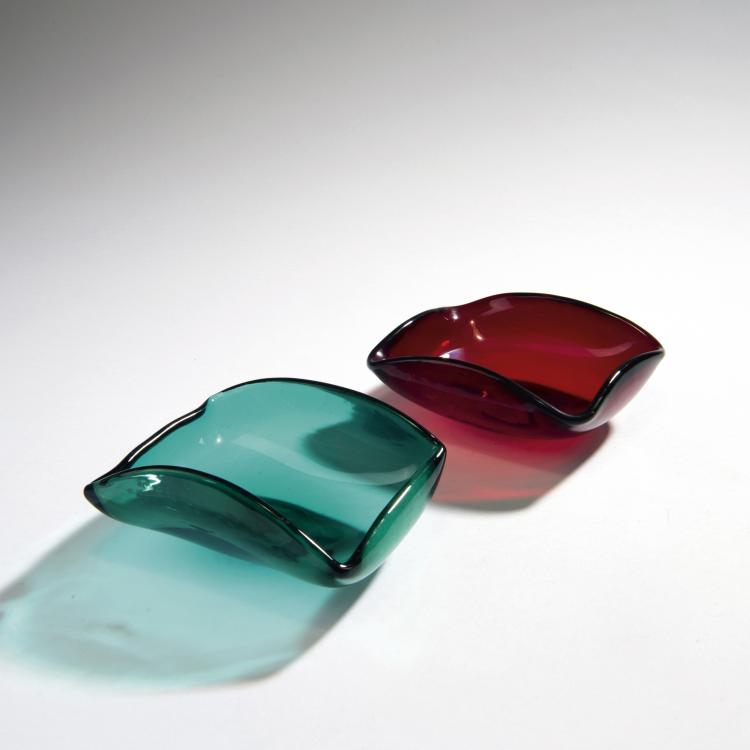 Hauptbild zu Objekt, Two bowls, c. 1945, Carlo Scarpa, Venini & C., Murano, 149C 557