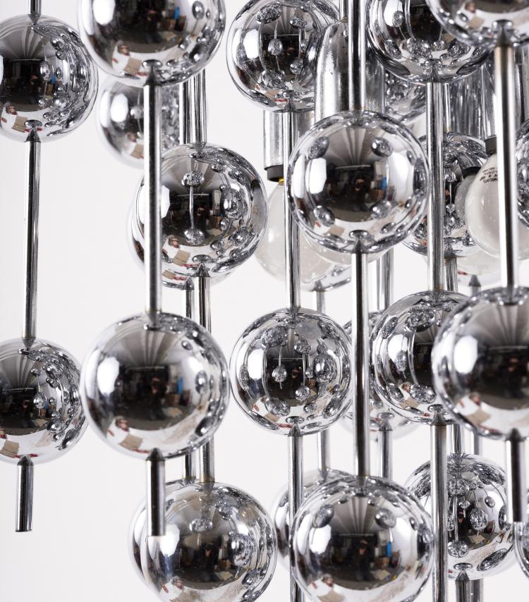 Bild 1 zu Objekt, Deckenleuchte 'Ball Pendant Lamp', 1970er Jahre, Verner Panton (im Stile von), L&uuml;ber AG, Basel (zugeschrieben), 149B 476