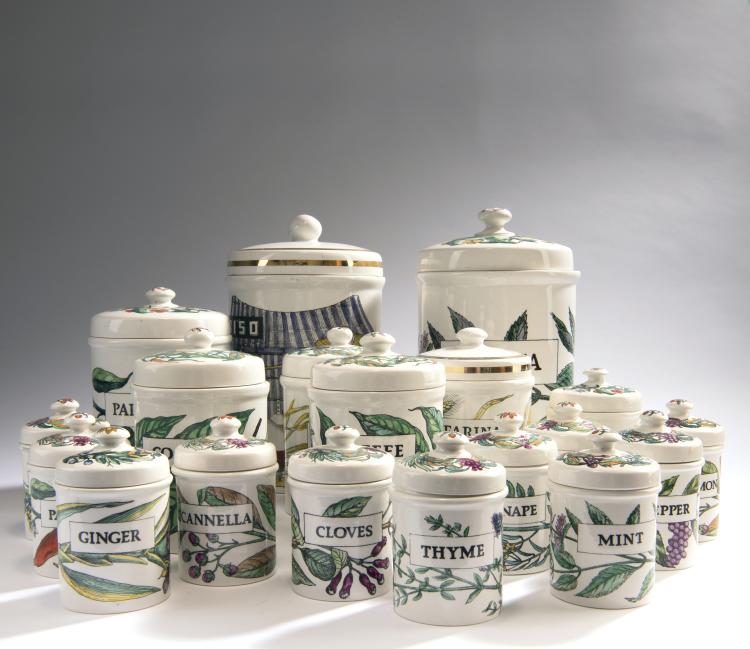 Hauptbild zu Objekt, 19 condiment jars, 1960s , Piero Fornasetti, Fornasetti, Mailand, 149A 189