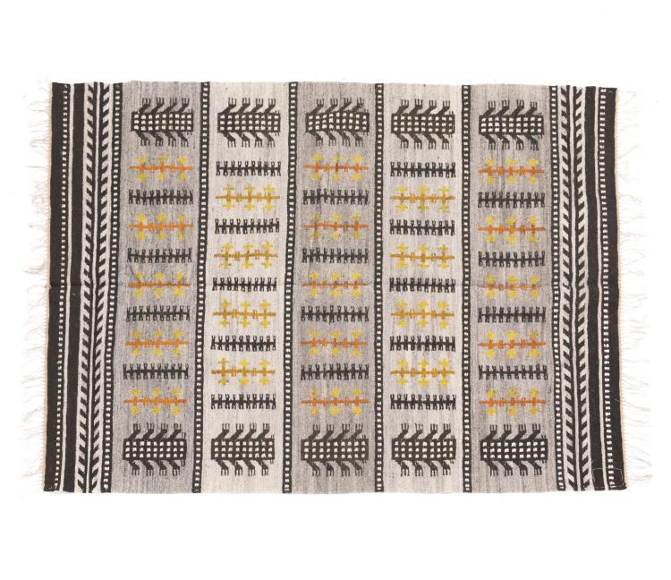 Hauptbild zu Objekt, Teppich 'Male drzewka', um 1960, Zakopiankie Warsztaty Wzorcowe, 149B 440