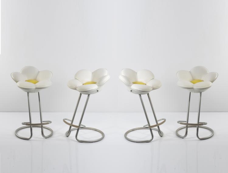 Hauptbild zu Objekt, Four 'Soshun Margherita' bar stools, 1990, Masanori Umeda, Edra, Mailand, 149B 507