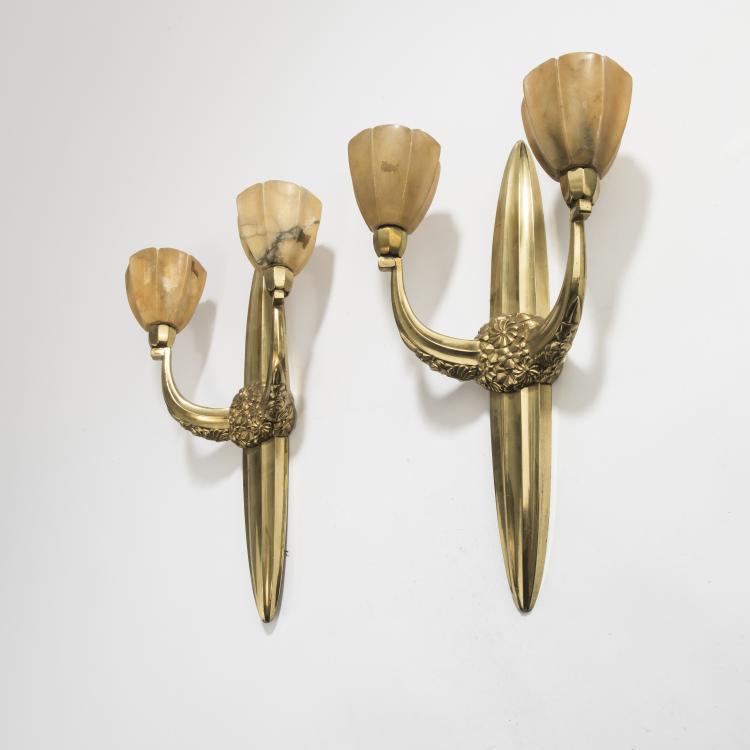 Bild 1 zu Objekt, Zwei Wandleuchten, um 1925, Frankreich, 150B 410