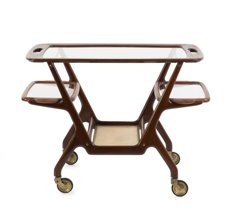 Hauptbild zu Objekt, Serving cart, c. 1955, Cesare Lacca (attributed), Cassina, Mailand (zugeschrieben), 149A 66
