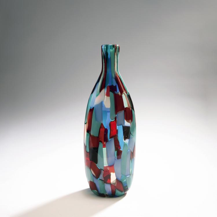 Hauptbild zu Objekt, 'Pezzato' bottle vase, c. 1950, Fulvio Bianconi, Venini & C., Murano, 149C 570