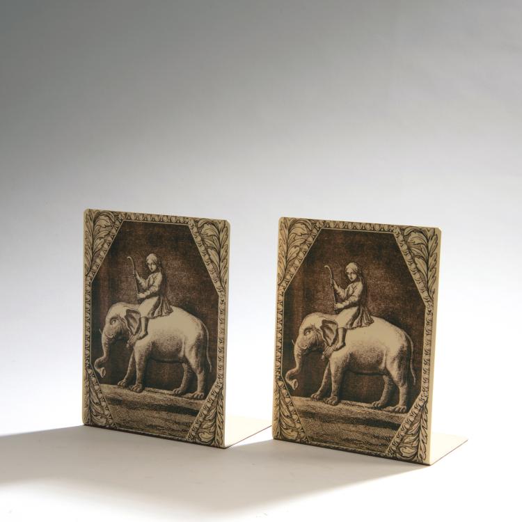 Hauptbild zu Objekt, Two 'Elefanti' bookends, 1950/60s, Piero Fornasetti, Fornasetti, Mailand, 149A 182