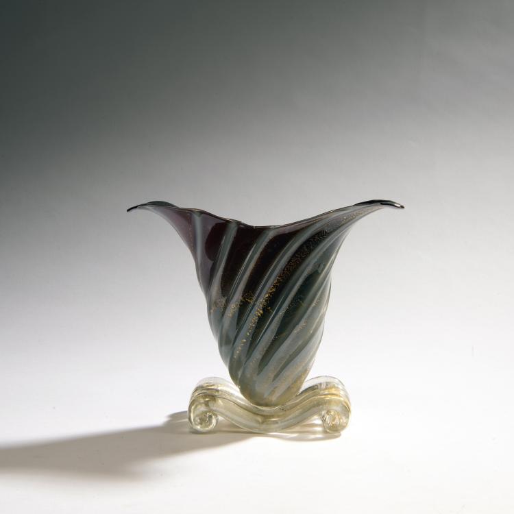 Hauptbild zu Objekt, 'Grigio oro' vase, c. 1936, Flavio Poli, Barovier Seguso & Ferro, Murano, 149C 668