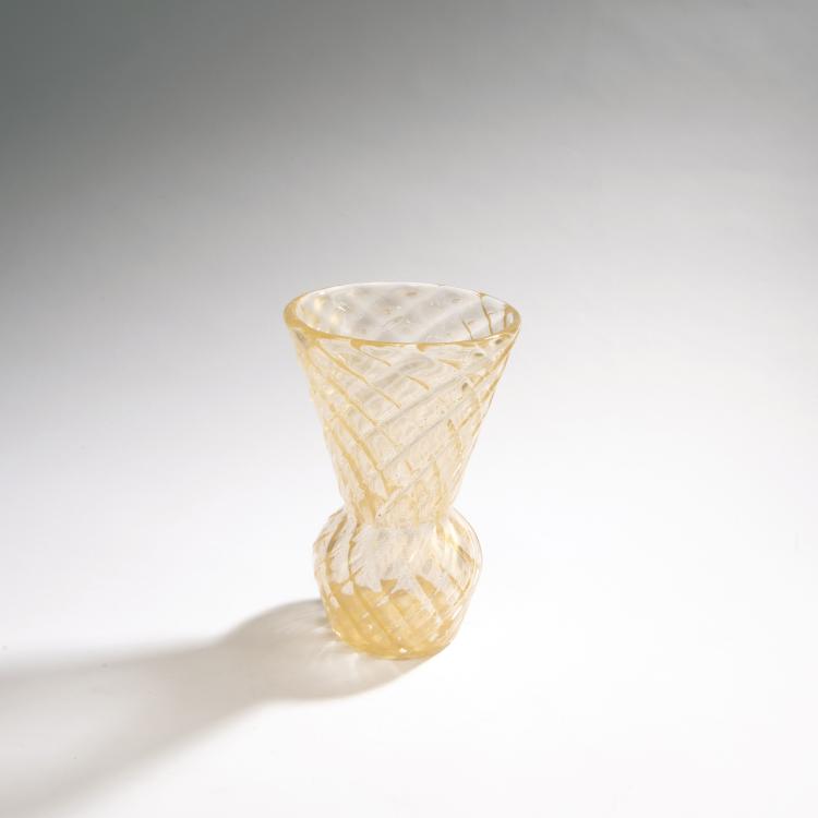 Bild 1 zu Objekt, Vase 'Incrociato oro', 1949, Flavio Poli, Seguso Vetri D'Arte, 149C 676